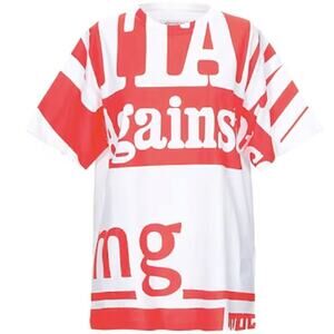 Maison Margiela Red and white crew neck Tee M